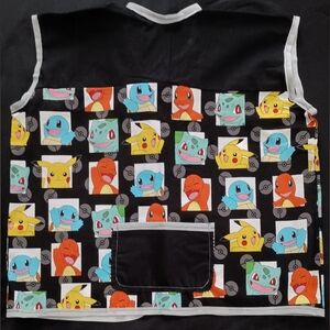 Kids Cartoon Character Apron - Black and Multicolor